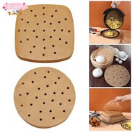 ELO11 100Pcs Steamer Liners, Wood Pulp Papers Square Round Air Fryer Paper,  Baking Utensils Non-Sti