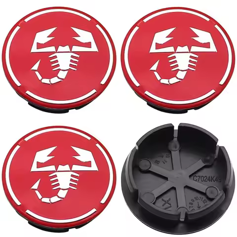 4Pcs 50mm 60mm Waterproof Anti-Scratch Wheel Hub Cap for Fiat Abarth 500e Tipo 500 500x Panda Punto 
