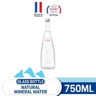 evian Natural Mineral Water Glass Bottle (750ml)