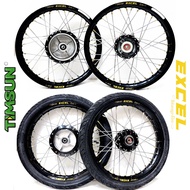 LC135 Set Takasago Excel Japan 160X17 Black, SYS Hub Gantang, RCB Lidi/Spoke Chrome Nut Gold with Ty