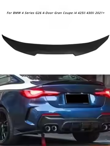 Glossy Black Spoiler Rear Car Wing Bumper For BMW 4 Series G26 4-Door Gran Coupe i4 425li 430li 2021
