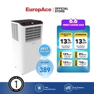 EuropAce 10K BTU Portable Aircon | EPAC 10A6 | 3-in-1: Air Conditioner Fan Dehumidifier &amp; Compact