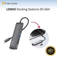 LDNIO DS-56H Data Transmission 5Gbps SD & TF Port 100Watt Fast Charging Docking Station 6 in 1 Multi