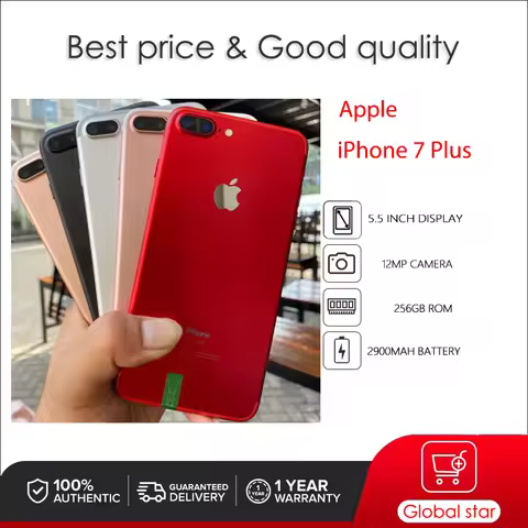 Original Apple iPhone 7 Plus Unlocked Used IOS A10 5.5" 32/128/256GB ROM 2900mAh Cellphone 12MP Fing