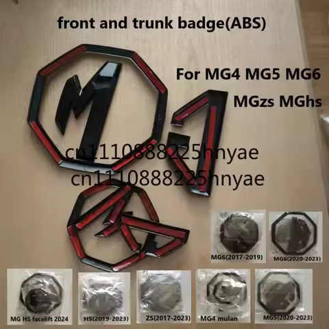 Car Front Emblem Trunk Steering Wheel Logo Stickers No Disassembly Required For MG HS ZS MG5 Scorpio