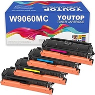 YOUTOP 4PK Remanufactured W9060 W9060MC W9061MC W9062MC W9063MC Toner Cartridge Replacement for HP C