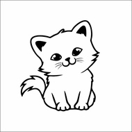 Cutting sticker car cat cute cat sticker