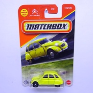 Matchbox 1970 Citroen 2CV Yellow Diecast Car