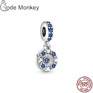 Qikaola Clearance Blue Heart Charms Pendant Fit 0riginal Bracelet &amp; Bangle Gennuie 925 Sterling Silver DIY Jewelry CMS1537b