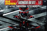 Decals Sticker Motorcycle Decals for Honda Beat 110 V1 FI028