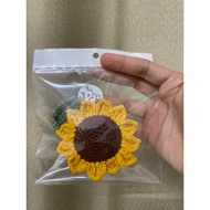 Sunflower Keychain crochet flower crochet keychain