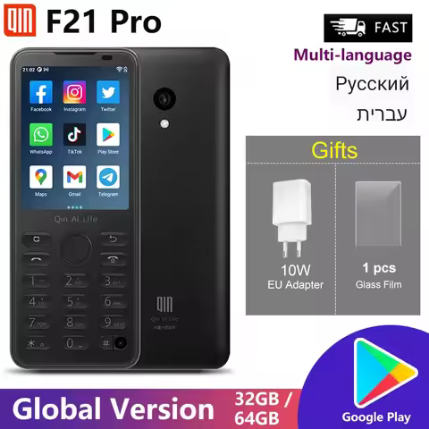 Qin F21 Pro Global Verison PlayStore Smart Touch Screen Phone Wifi 2.8 Inch 3GB + 32GB / 4GB 64GB Bl