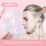 100Pcs ฟิล์มพลาสติก Skin Care Full Face Cleaner หน้ากากกระดาษธรรมชาติทิ้งกระดาษพลาสติกหน้ากาก Facial Beauty Healthy Tool