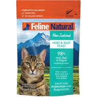 4 FOR $17.60: Feline Natural Hoki &amp; Beef Feast Pouch Cat Food 85g