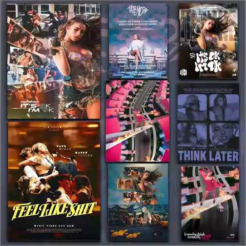 Tate M-McRae Singer Poster HD Anime Hot Theme Singer/OST/Movie-Waterproof Self-Stick Home Decor