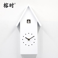 Fengshi MDF Wooden Cuckoo Bird Cuckoo Clock Hourly Timekeeping Bird Wall Clock Nordic Simple Window 