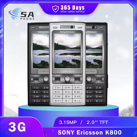 Original Sony Ericsson K800 K800i K800C 3G Mobile Phone GSM 900 / 1800 / 1900 3.15MP 2.0'' TFT 256K 