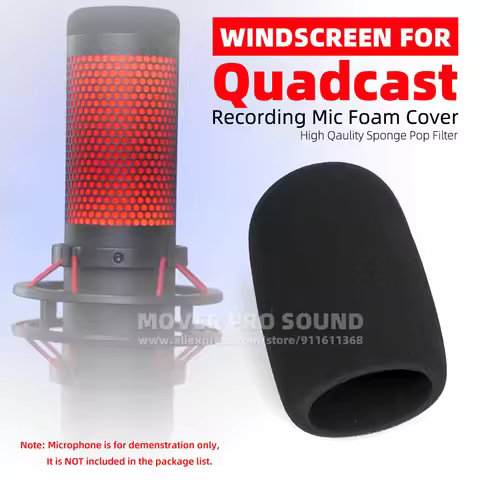 SnapVox Compatible With ASUS HyperX Quadcast S Pop Filter Windscreen Shield Foam Windproof Mic Spong