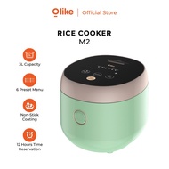 OLIKE RICE COOKER M2 GREEN LOW WATT KAPASITAS BESAR GARANSI RESMI 1