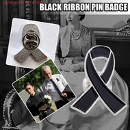 GLOBALOUTLET Black Ribbon Pin, Awareness Melanoma Cancer Funeral Ribbon Badge Brooch, Skin Cancer La