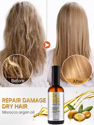 PURC Morocco Argan Oil Smoothing Hair Treatment Repair Damaged Frizz Hair Care Products for Women 10