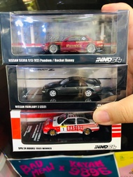現貨 每款$120 Inno64 1:64 Die-cast Model Car Nissan Silvia S13 V2 Pandem / Rocket Bunny Red Metallic Inn