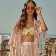 lookbookbeachclub marseille top pink horizon เสื้อเชิ้ต สีขมพู