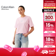 CALVIN KLEIN เสื้อยืดคอกลมแขนสั้นผู้หญิง ทรง BOXY รุ่น 47C858G W0S-สี Blush Pink