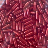 MERAH Empty Capsules 0 Metallic Red Scarlet Contains 1000 Items