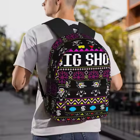 Game Deltarune Spamton's Big Shot Kromer Krismas Backpack Daypack Children BookBag School Bag Should