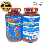 MERAH Food = Akari Hi Color Astaxanthin Koi Fish Pellet Food Red Goldfish Lohan Cichlid Channa Super
