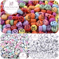 Smiley Emoticon Beads 6mm Contents 20gr - 6mm Emoticon Beads - Face Beads - Character Beads - Monte 