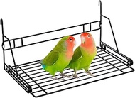 Okllen Bird Perch Stand, Bird Cage Platform Wire Patio Sundeck Playground for Parrots Cockatiels and