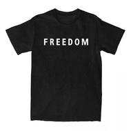 Kemeja-T Freedom Charlie Kirk Kapas Longgar Kasual Lelaki Tshirt Wanita Uniseks Streetwear Amerika A