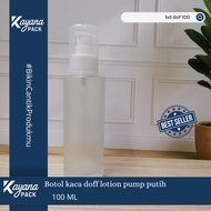 BD DOFF FROSTED PUMP LOTION BOTTLE WHITE CLEAR CAP 100ML (BD100)