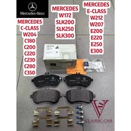 MERCEDES C-CLASS W204 C180 C200 C220 C230 E-CLASS W212 W207 E200 E220 E250 SLK200 FRONT DISC BRAKE PAD