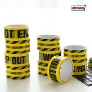 ROWAN1 Warning Tape, 4.8CM*25M Black Character Caution Signs Adhesive Tape, Tool DO NOT ENTER Party 