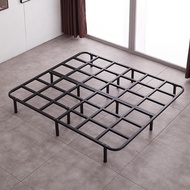 Bed Frame with Slatted Base, All-Steel Folding Double Bed Frame1.8Milong Frame Bed Board Tatami