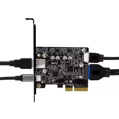 PCIE 3.0 To USB 3.2 Gen2 Type-C 10Gbps Data Transfer Quick Charge USB-C Controller PCI Express Type 