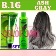 ✫BREMOD 8.16 ASH GRAY HAIR COLOR SET WITH OXIDIZER (100ML)✡