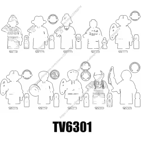 Cartoon movie TV Anime models Action Figures TV6301 TV3001 TV3002 TV3005 TV3006 TV3007 TV3008 Gift T