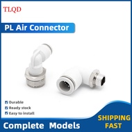 PL Elbow M5 1/8" 1/4 3/8 1/2 Male Thread  90°  Air Pneumatic Fitting  cylinder Quick Connector   4 6