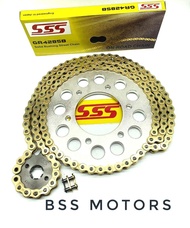 Gear Gir Set SSS SB Scorpio Rantai Gold  SSS SB 428 - Gear Set Sss Scorpio Rantai Gold