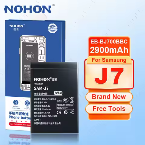 NOHON Battery for Samsung J7 J7Prime J4plus J6plus J4core J730 J530 A720 Phone Batteries EB-BJ700BBC