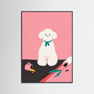 【掛畫】泰國插畫家Erdy - Bichon 比熊犬 #臥室掛畫 #愛狗