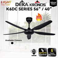 DEKA KRONOS K6DC 56" / K6DC BABY 40" Ceiling Fan with Remote Control 5 Blades DC Motor 24 Speeds SIR