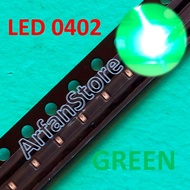 HIJAU SMD LED 0402 Green SMT Chip Ultra Bright Green PER 25PCS