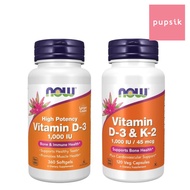 NOW Foods Vitamin D-3 / D-3 & K-2 (2 Types)