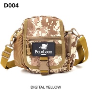 Original Polo Louie Men 2-in-1 Sling Shoulder Bag Outdoor Army Tactical Belt Bag Crossbody Messenger