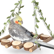 Natural Branch Swinging Parrot Toy Climbing Plank Bird Toy Habitat Wood Parrot Supplies Bird Cage Ac